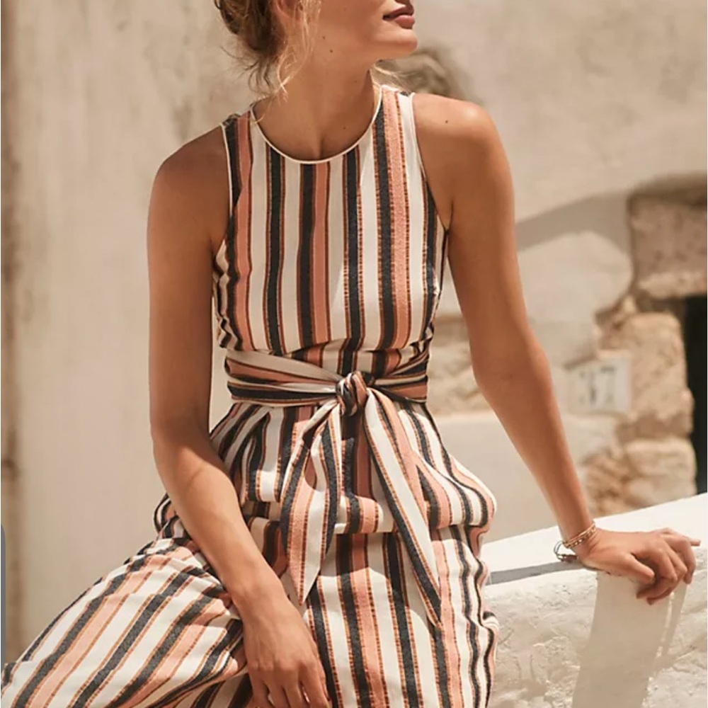 Anthropologie Gidget cropped wide leg jumpsuit; Sz Small GORGEOUS condition